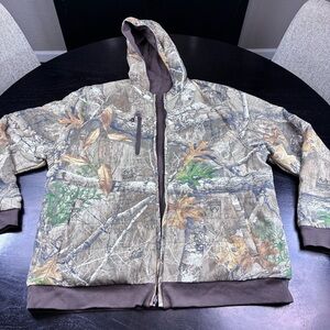 Browning Realtree-Style Camo Hooded Puffer Jacket - Brown/Green